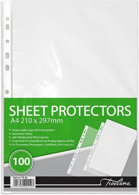 Filing Pockets A4 210 x 297mm Polypropylene 40 Micron Pack of 100 Best Deal