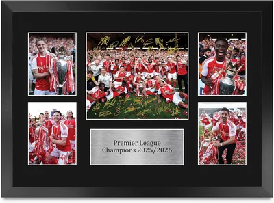 HWC Trading Premier League Champions 25/26 Winners 2026 Gifts Printed Signed Autograph Picture for F