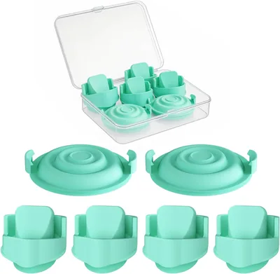 Elvie Breast Pump Replacement Parts - 4 Duckbill Valves + 2 Pump Seals with Storage Box, BPA-Free