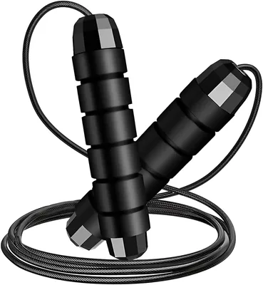 Raganet, Cuerda Para Saltar Profesional Azul, Rodamientos De Precisión 360°, Cable De Acero Re