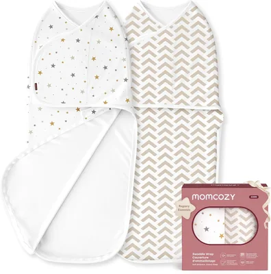 Momcozy Swaddles para recién nacidos, funda de cierre silencioso, adecuada para bebés de 0 a 3 meses, saco de dormir apto para verano e invierno, Mejor Oferta