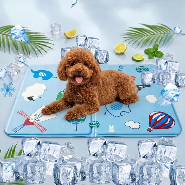 AHYDFSR Koelmat voor Honden en Katten - Blauw Windmolenontwerp - Best Deal