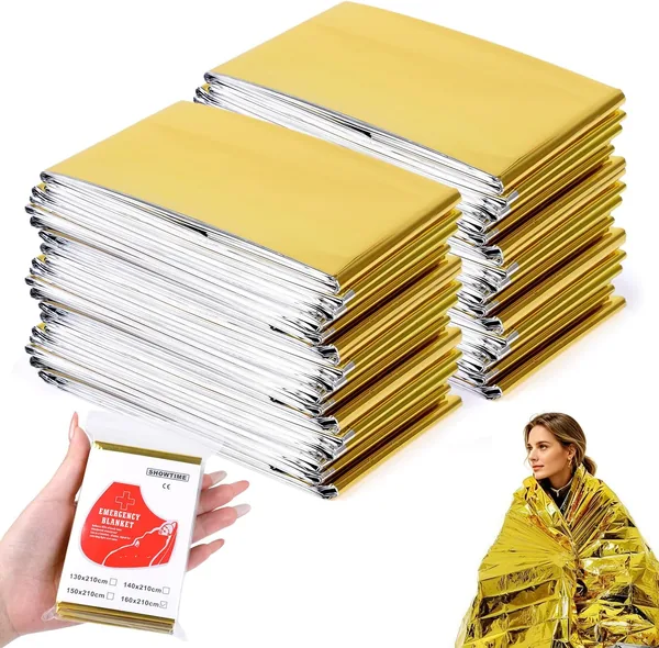 Couverture de Survie Thermique SULOLI 3pcs - Indéchirable & Imperméable, 210x160cm - Meilleures Affaire