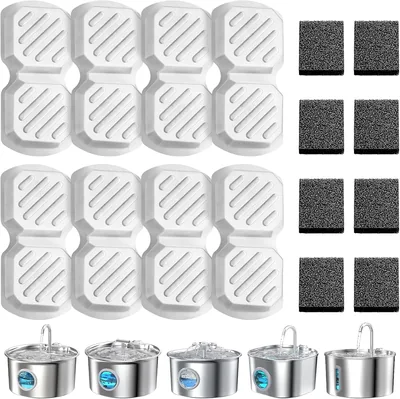 16 Pcs Cat Water Fountain Filters Stainless Steel - Best Deal