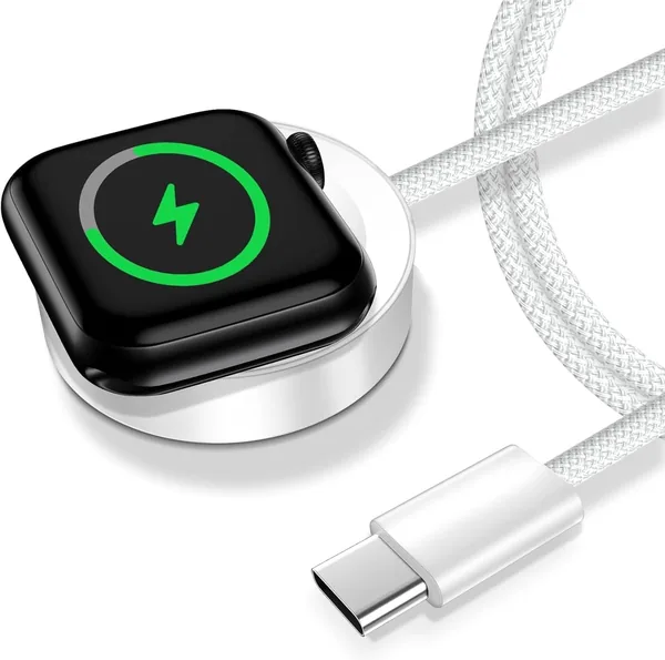 Cargador para Apple Watch 1M, Cable Tipo-C de Carga Rápida Trenzado y Magnética, Cargador Original Compatible con Todos Los Modelos de iWatch - Mejor Precio