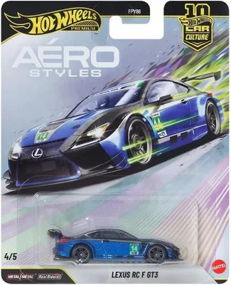 Lexus RC F GT3 Hot Wheels Premium Car Culture 1:64 Escala Coches de Juguete con Neumáticos Realistas y Chasis de Metal