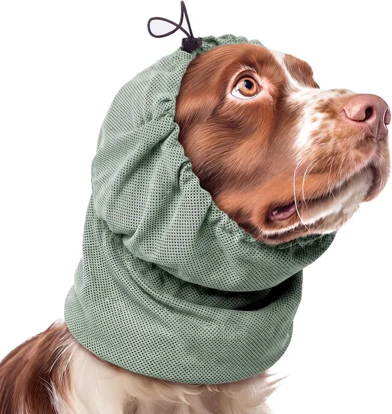 Snood pour chien respirant, anti-retrait de poils, protecteur d'oreilles pour Cocker Spaniel, empêche votre animal de secouer ses oreilles après une