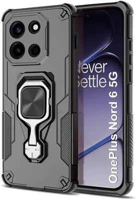 OnePlus Nord 6 5G के लिए TheGiftKart टाफ़ आर्मर बैक केस कवर | 360 डिग्री सुरक्षा + रिंग होल्डर और किकस्टैंड