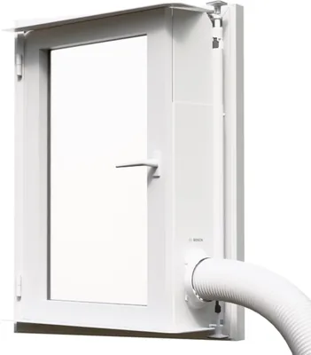 Bosch Fensterkit für mobile Klimaanlagen - Für Dreh-/Schiebefenster, einstellbarer Größe 90-137 cm, montageschrafffrei, Anpassbar