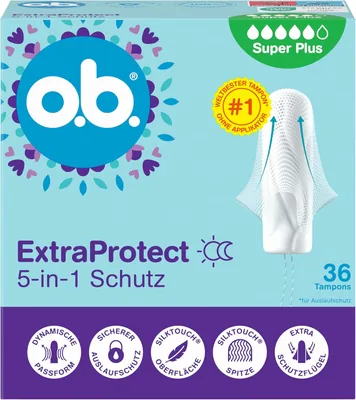 o.b. ExtraProtect Tampons 36 Pack Best Deal