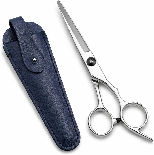 Forbici da Parrucchiere Professionali, 6 Pollici, Acciaio Inossidabile, Ergonomiche con Custodia, Ideali per Barbiere