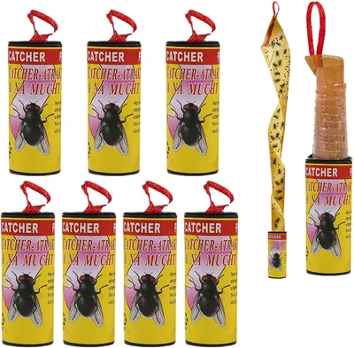 TUTINGKE Möppel, Paperstripper, Insekttrappare, 8 Stykor, Flytänglar, Premium Fruitflies- och Moskitabekäf, Best Deal