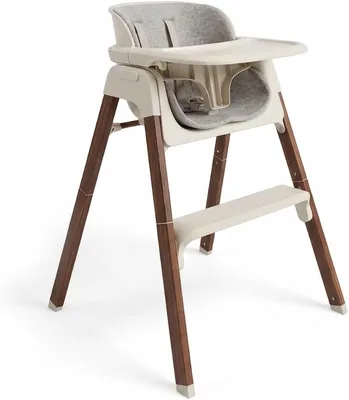 Venture Neyo 2-in-1 Foldable High Chair, Wood Effect Legs, Removable Trays - Best Deal