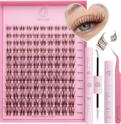 Liore Brown Cluster Lashes Kit 5 in 1 Best Deal