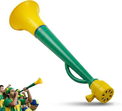 Vuvuzela Potente 42cm Brasil Verde Amarelo | Corneta Buzina Para Torcida Futebol Copa do Mundo Som Alto Manual Portátil Leve Best Deal
