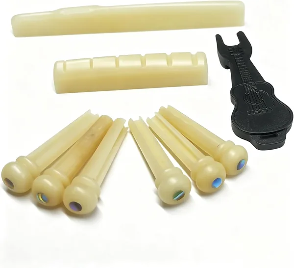 CashBeat Bone Guitar Set - Acoustic Nut Saddle & Bridge Pins Best Deal