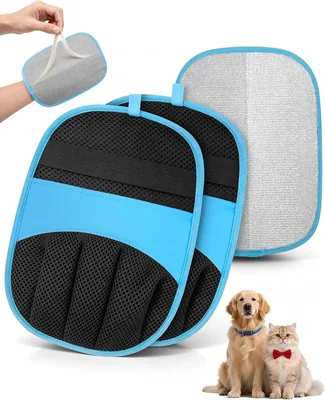Gants anti-poils pour animaux de compagnie RZPTL (Lot de 2), solution pour chats et chiens | Antistatique, Taille universelle, réutilisables
