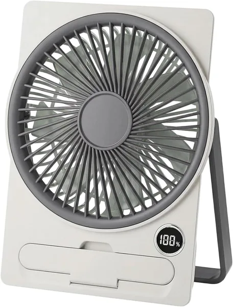 KOMEIYL Tischventilator Klein, Mini-Ventilator, USB-Ventilator, Leiser Ventilator mit 5 Geschwindigkeitsstufen und LED-Anzeige, Ideal für Büro und Zuhause - Best Deal