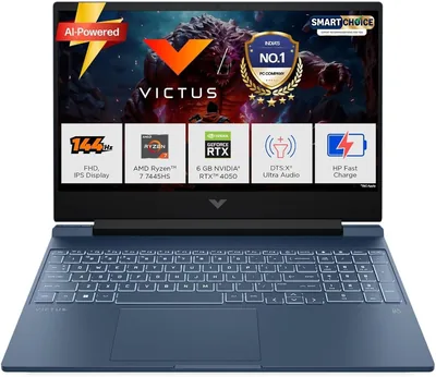 HP विकटस, AMD रायज़न 7 7445HS, 6GB RTX 4050, 16GB DDR5 (अपग्रेडेबल) 512GB SSD, 144Hz, IPS, 300 नित, 15.6''/39.6cm, Win11, ऑफ
