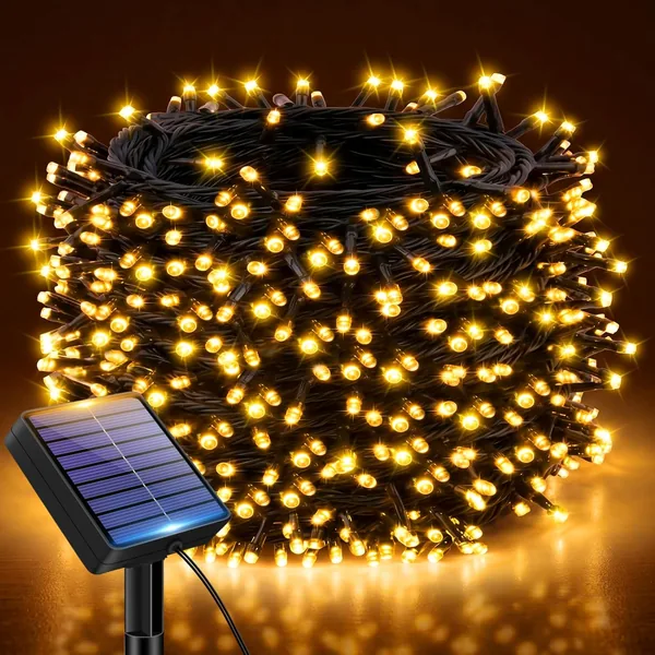 kolpop Solar Lichterkette Outdoor 12M 120 LED, IP65 Wasserdicht Solarlichterkette Au en Wetterfest, 8 Modi Lichterkette Aussen Solar f r Garten Balkon Terrasse Baum Party Weihnacht