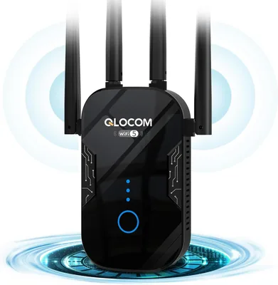 QLOCOM WiFi Extender 20% Off - 1200Mbps Dual Band Booster