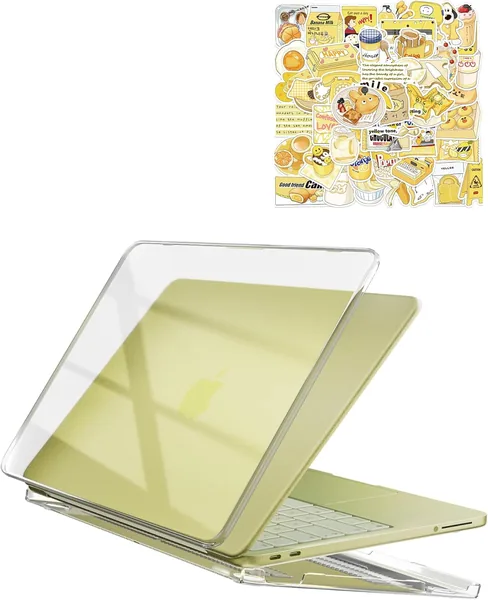 حالة حماية صلبة ProCase لـ MacBook Neo 13 بوصة نموذج 2026 A3404، غطاء فائق النحافة للكمبيوتر المحمول مع 50 ملصق
