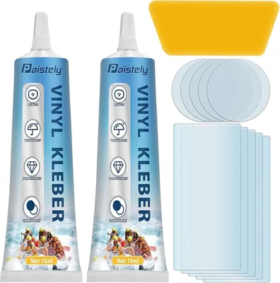 Reparaturset für Pools, Poolpatches, Transparent und Haltbares Reparaturset für Luftmatratzen, Wasserdicht und Hochfestes Aufblasboot