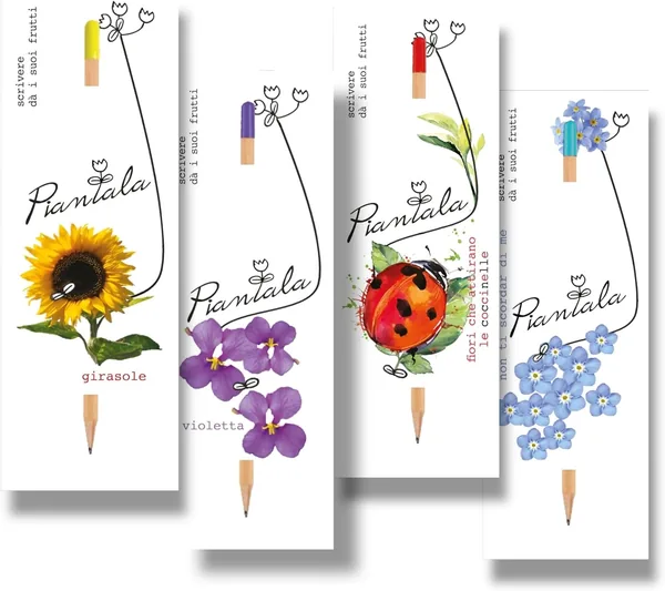 Value Pack of 4 Pieces: Seeds Plantable + Pencils + Cards (Mixed Flower Seeds - 4 Pieces)