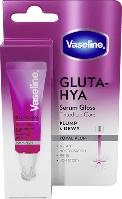 Vaselina Gluta-Hya Royal Plum Lip Serum 10ml con Ácido Hialurónico, Tripepítido, Tecnología Glutaglow y SPF15 - Oferta 90% Descuento