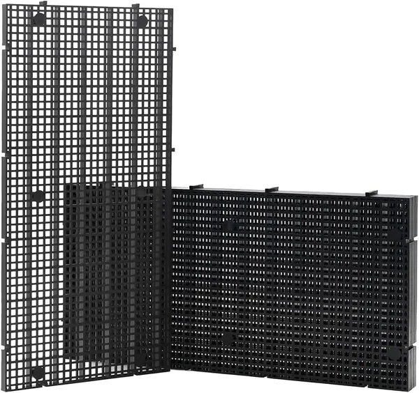 LINLAN 15 x 30 cm 4 szt. Plastikowa kratka o wysokiej gęstości do akwarium, dzielnik akwarium i modułowa kratka do filtrowania - Najlepsza cena