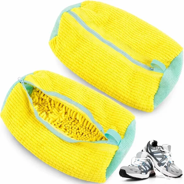 Bolsa para Lavar T nis Sapatos Premium M quina Malha Chenille Protetora Reutiliz vel com Z per