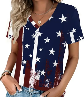 Zeagoo Women's V-Neck Short Sleeve Tshirts - Best Deal