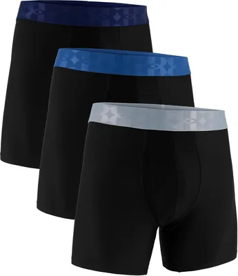 Under Armour Mens Ua Performance Tech Boxerjock 6in 3-pack