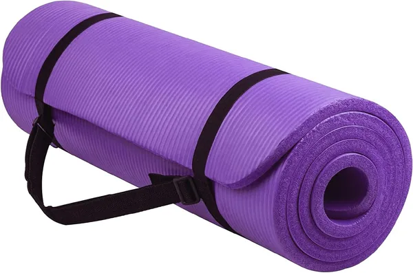 Yoga Mat Unisex Non-Slip Thick Foam Exercise Mat 10mm with Carry Strap - Lightweight Home Gym Equipment for Yoga, Pilates, Stretching
