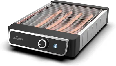 Tostadora de Pan Plano Nilson Life, Horizontal, 1000 W, 6 Niveles de Tostado, Control Manual, Temporizador Digital, Cancelar y Tostar, Cr