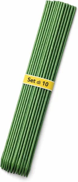 Plasticized Steel Plant Braces - Heavy Duty Anti-Rust Sticks for Tomatoes, Vegetable Gardens and Plants Indoor/Outdoor - Sturdy Support for Healthy Growth (10 Pieces, 150cm, 11mm D