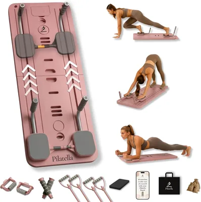 Pilates Reformer Collapsible 5-in-1 | Mini Pilatesbord för hemma, Multifunktionell Pilatesreformer Machine, Hemträning, P