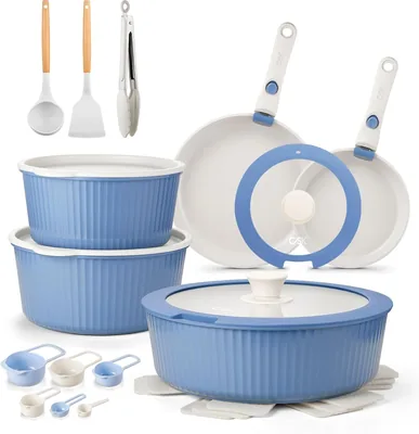 KOCH SYSTEME CS 19 Piece Non Stick Ceramic Cookware Set - Best Deal