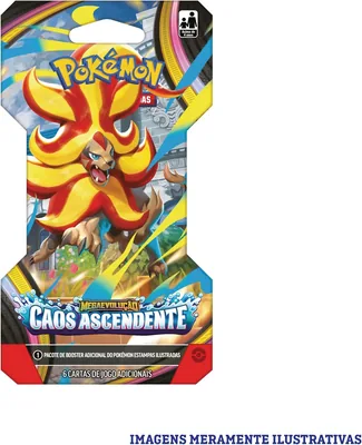 Pokémon TCG: Mega Evolução - Caos Ascendente - Booster Sleeved - Português - Melhor Preço