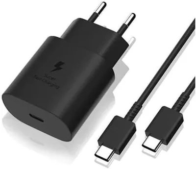 45W Super Fast Charger & Cable Set - PPS PD 3.0 Wall Adapter Kit Universal Black