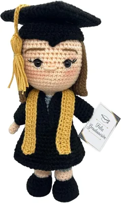 Muñeca de Graduación Tejida a Mano Peluche Artesanal Best Deal