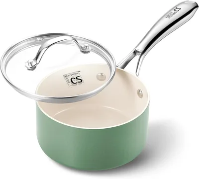 KOCH SYSTEME CS 14 cm Saucepan with Lid - Nonstick Small Pot, Induction Compatible - Save 10%