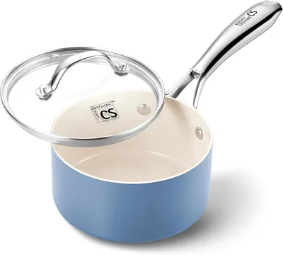 KOCH SYSTEMS CS 14 cm Saucepan with Lid - Nonstick Small Pot, Induction Compatible