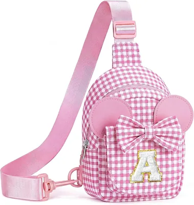 Pink A Sling Crossbody Bag for Toddlers, Girls' Purse, Age 2-8, Gift
