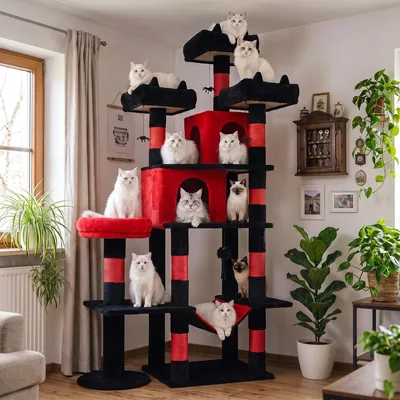 LIKISAK Cat Tree 181cm - 9 Sisal Posts