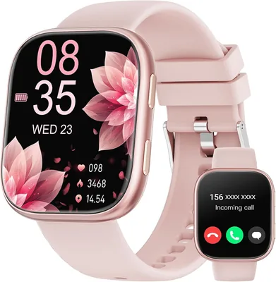 Montres intelligentes pour hommes et femmes avec appel Bluetooth - 1,83 pouces HD Smartwatch pour +100 modes sportifs, fréquence cardiaque, sommeil, SpO2