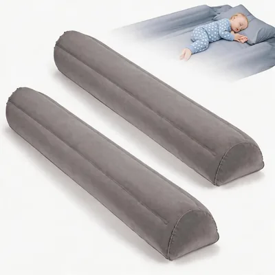 2Pack Inflatable Bed Rails for Kids, Non-Slip Portable Travel Bed Bumper