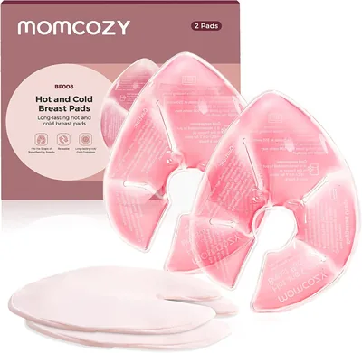 Momcozy Compresas de Frío y Calor para Pechos Postparto, 2 Unidades con Fundas