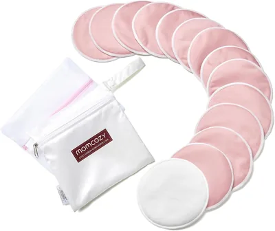 Almohadillas de Lactancia Momcozy Reutilizables, 14 unidades | Lavables y Secas