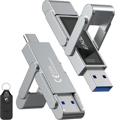 512GB USB C Flash Drive - Metal SSD Type-C + A
